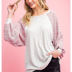 ✨LOOSE FIT RAGLAN SLEEVE LIGHT KNIT TOP